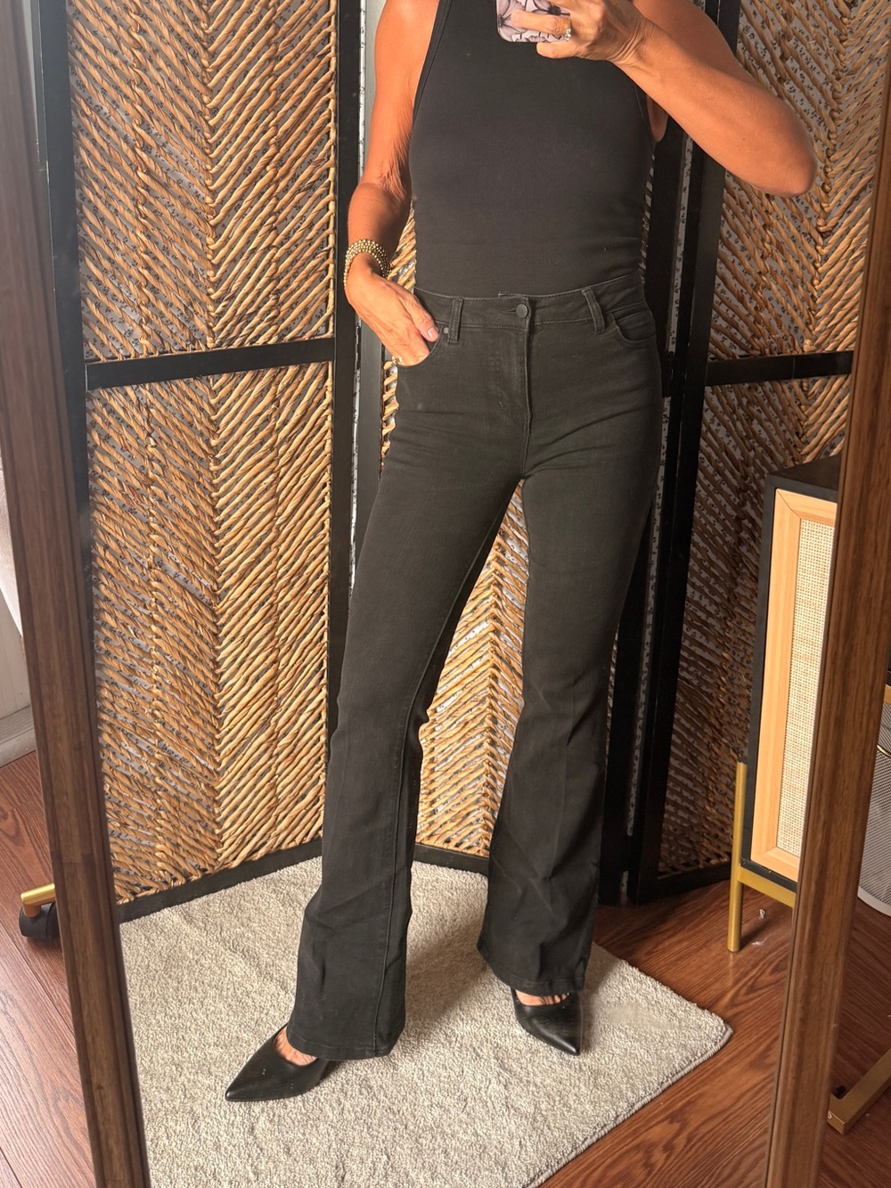 d. jeans Black Boot Cut Flare Pants